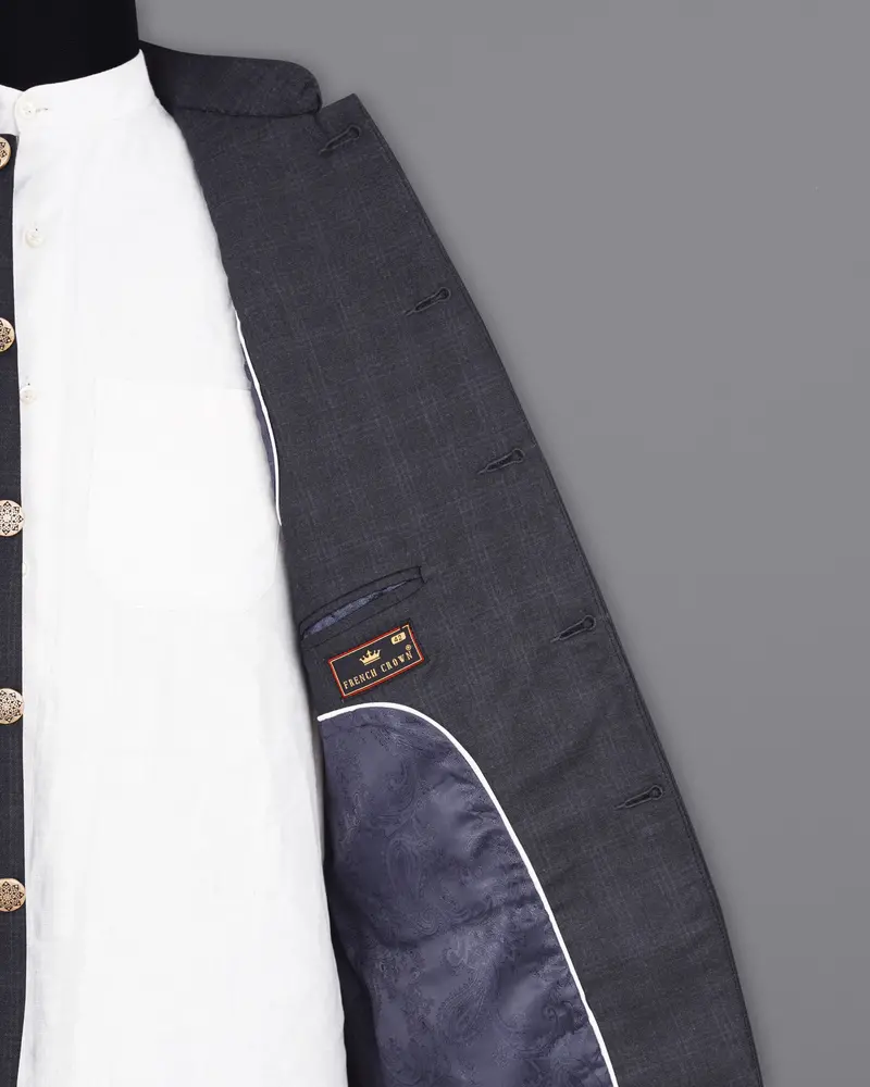 Tuna Gray Bandhgala Blazer 7