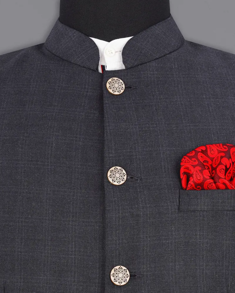 Tuna Gray Bandhgala Suit 18