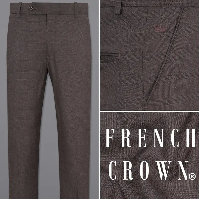 Tundora Brown Plaid Pant 1