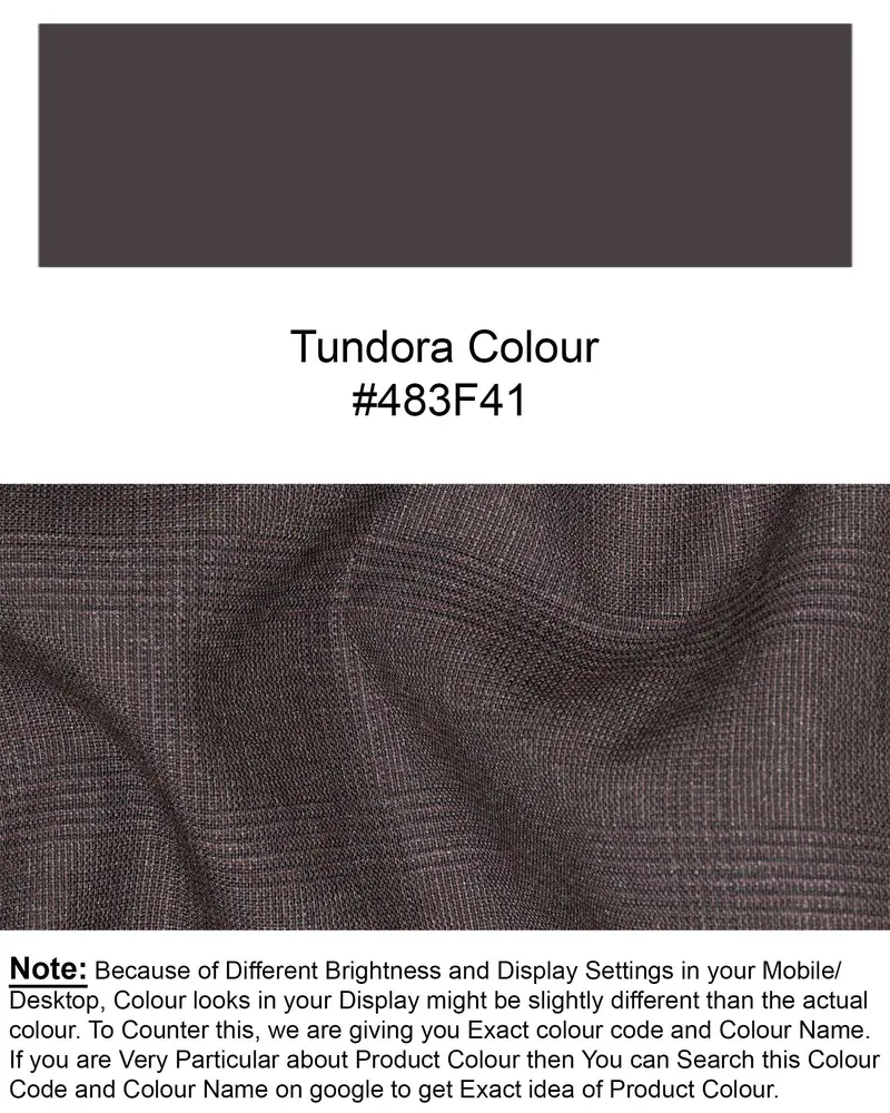 Tundora Brown Plaid Waistcoat 8