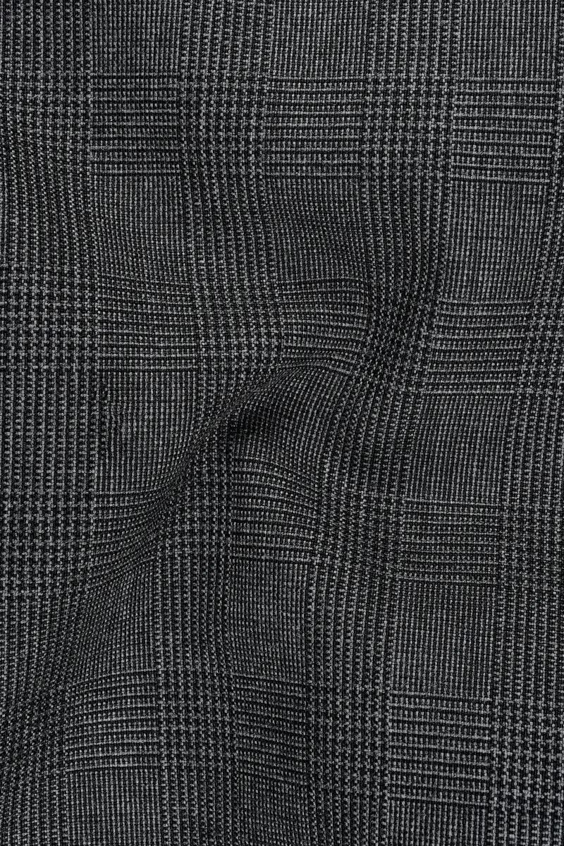 Tundora Dark Gray Subtle Plaid Waistcoat 3