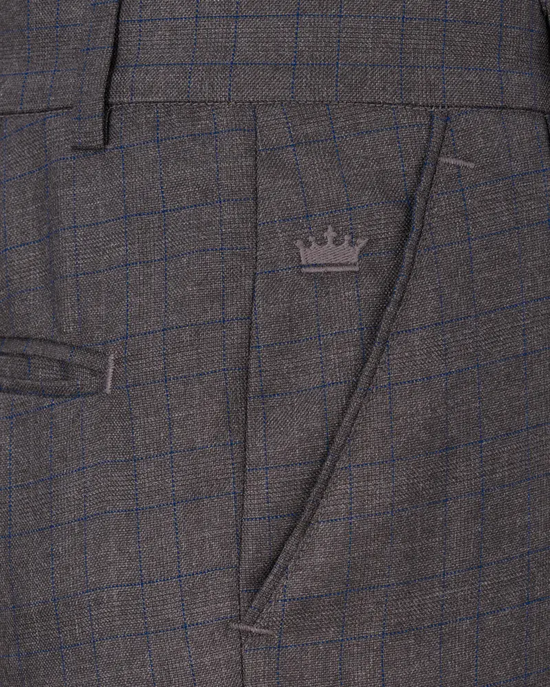 Tundora Gray And Downriver Blue Plaid Pant 5
