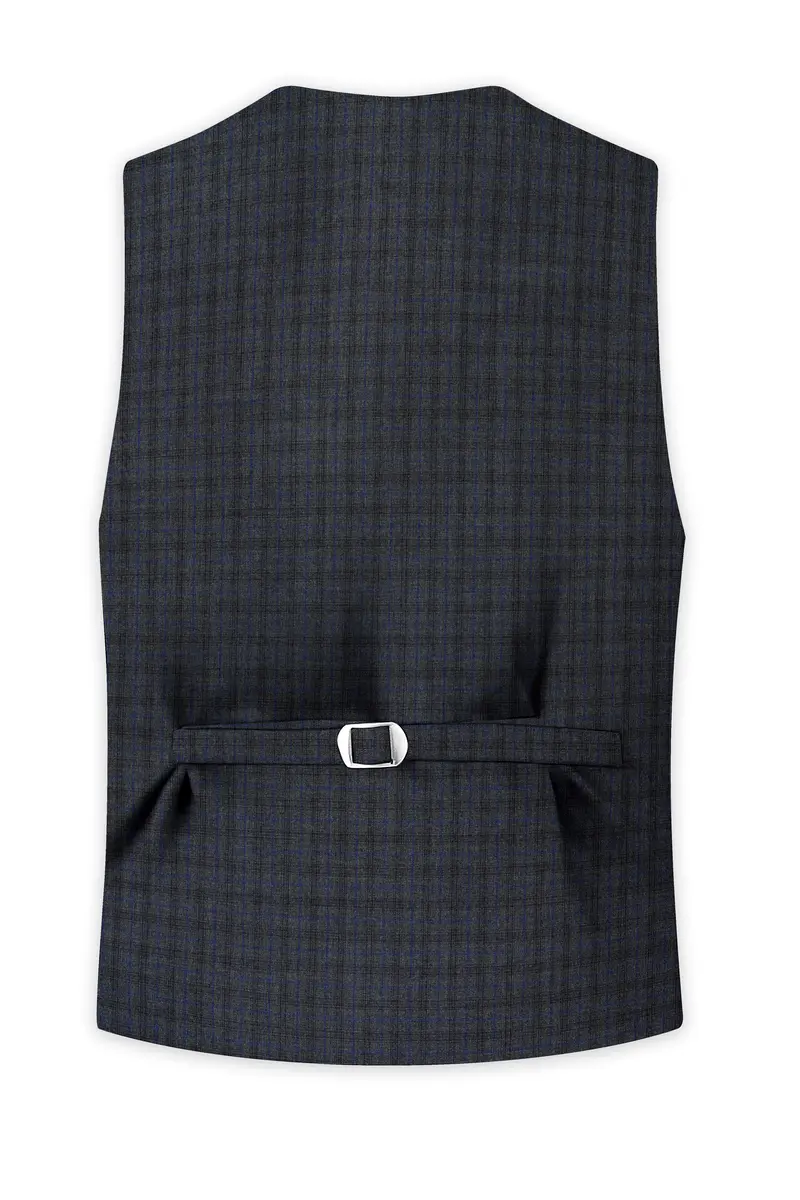 Tundora Gray Plaid Waistcoat 4