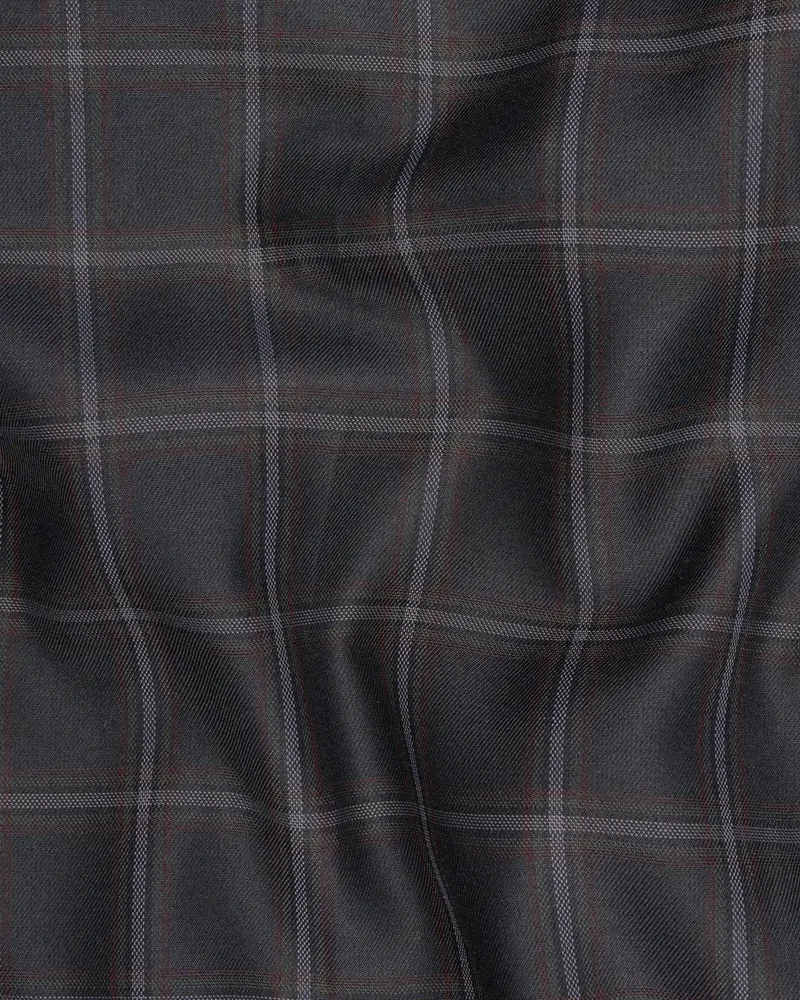 Tundora Gray Windowpane Wool Rich Waistcoat 3