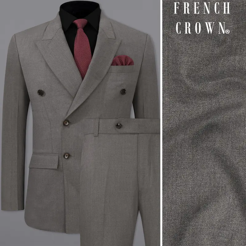 Tundora Grey Double Breasted Suit 1