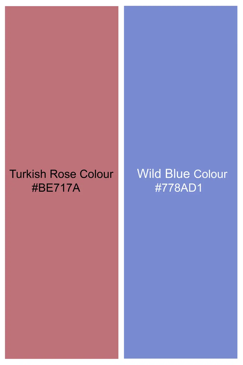 Turkish Rose Pink And Wild Blue Plaid Wool Rich Waistcoat 6