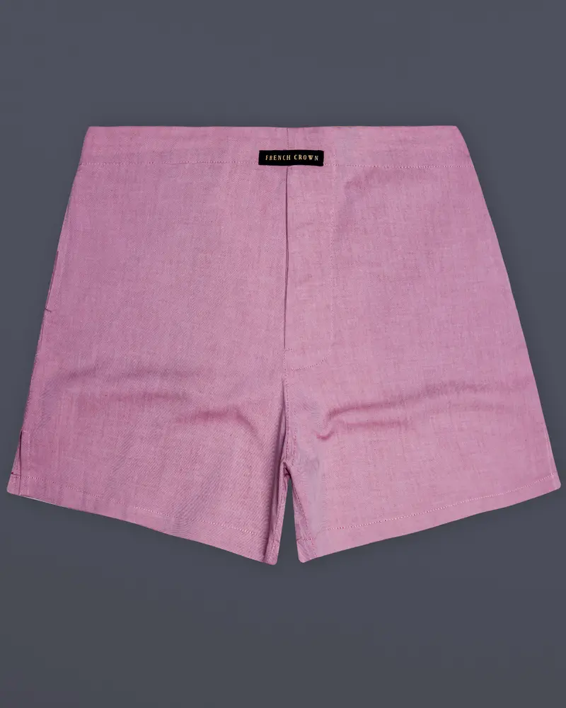 Turkish Rose Solid Oxford Premium Cotton Boxer 1