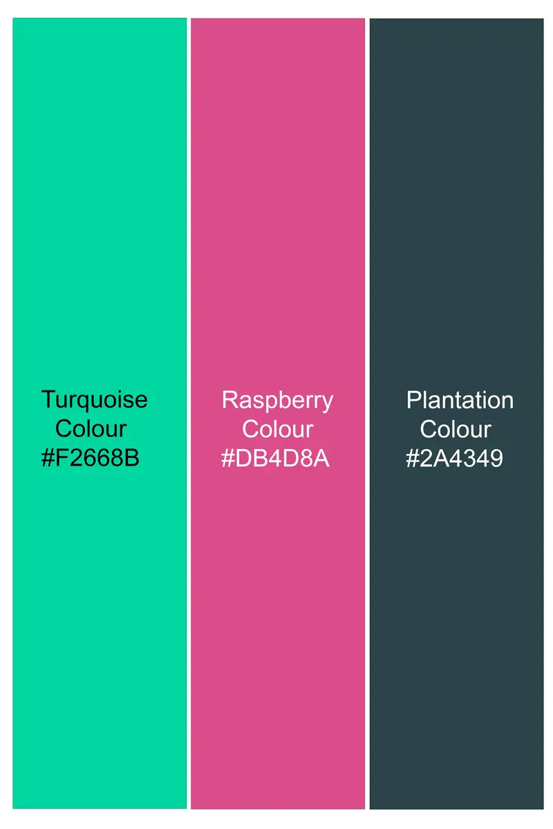 Turquoise Blue And Raspberry Pink Designer Thread Embroidered Nehru Jacket 11
