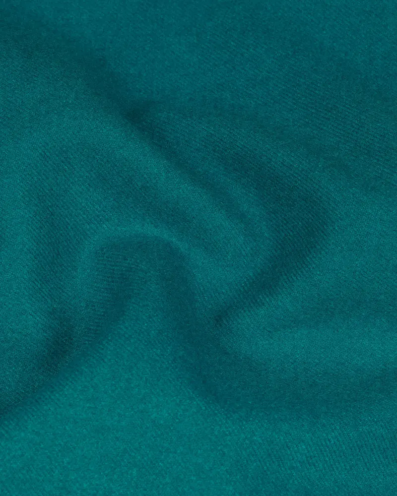 Turquoise Pure Wool Textured Pant 3