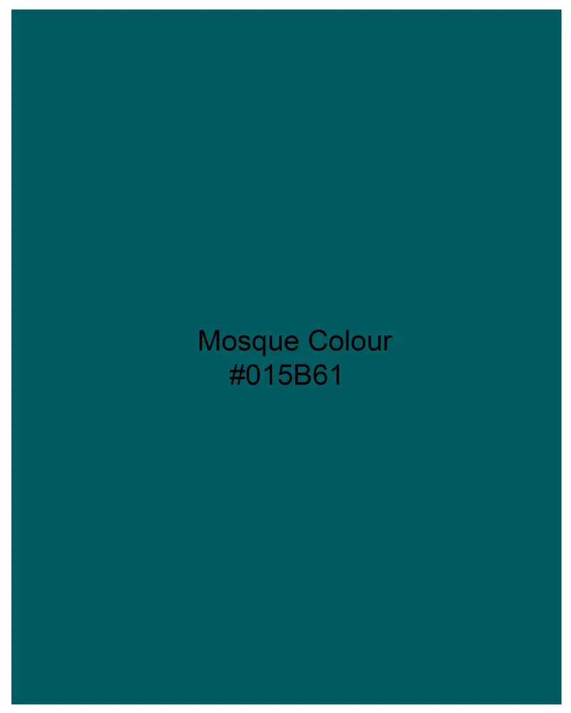 Turquoise Pure Wool Textured Pant 7