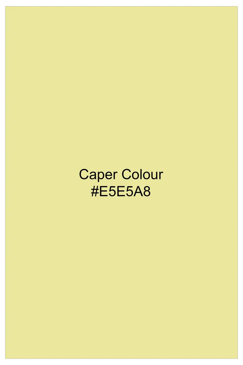 Tuscan Sun-Caper Yellow Solid Subtle Sheen Super Soft Premium Cotton Tuxedo Shirt 12