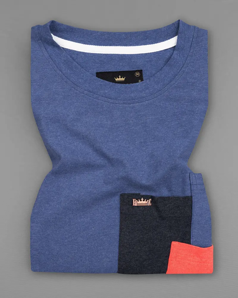 Twilight Blue With Patch Pocket Organic Cotton T-Shirt 2