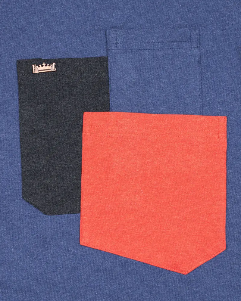 Twilight Blue With Patch Pocket Organic Cotton T-Shirt 3