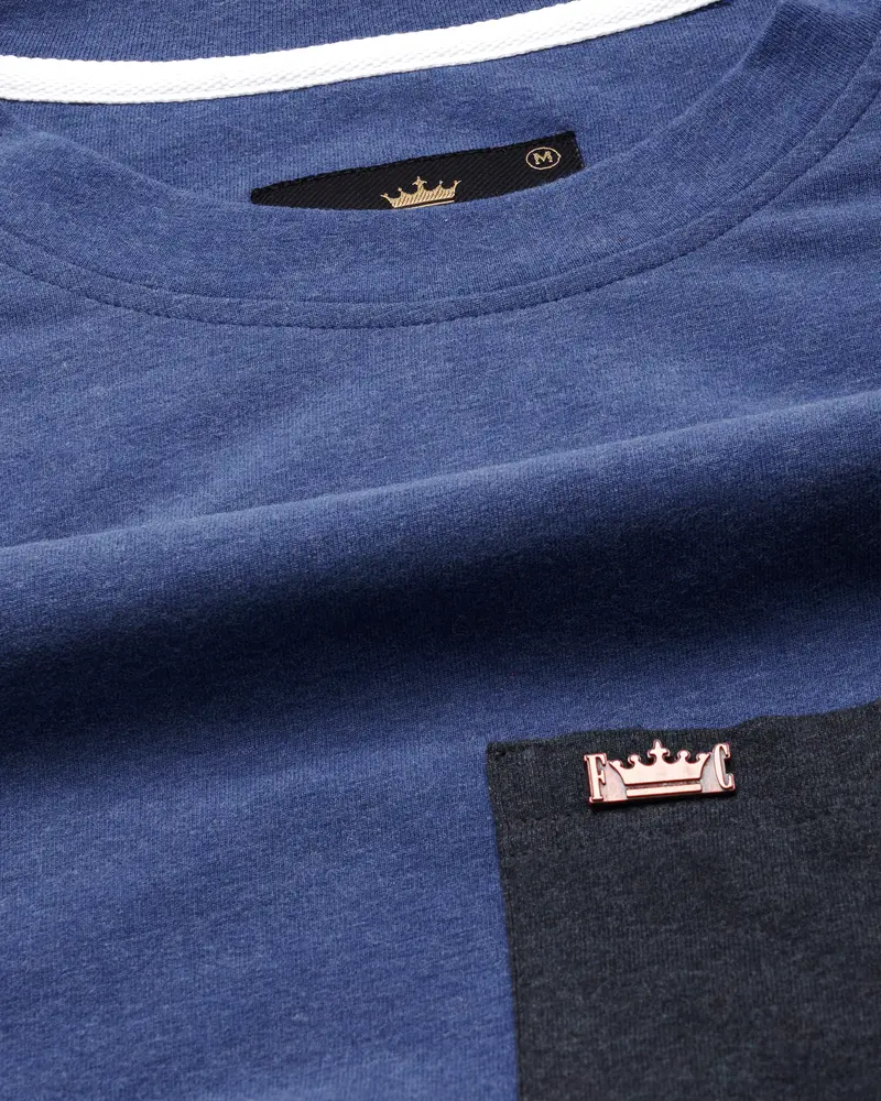 Twilight Blue With Patch Pocket Organic Cotton T-Shirt 4