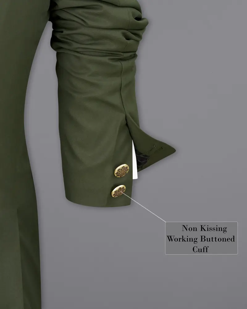 Twill Green Bandhgala Blazer 10