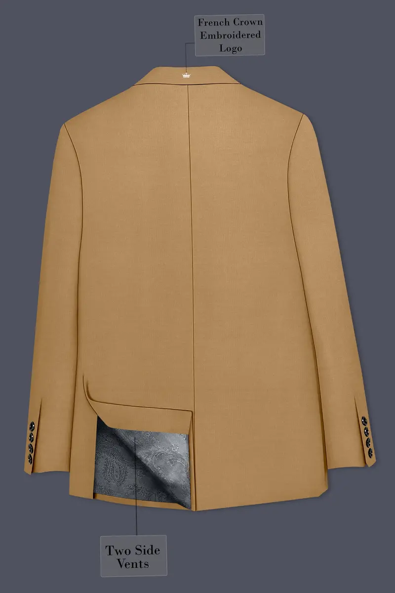 Twine Beige Wool Rich Double Breasted Suit 9