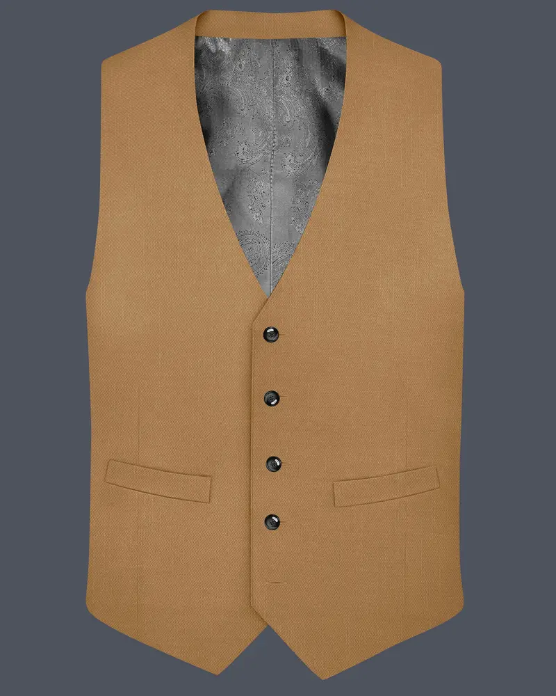 Twine Beige Wool Rich Waistcoat 1