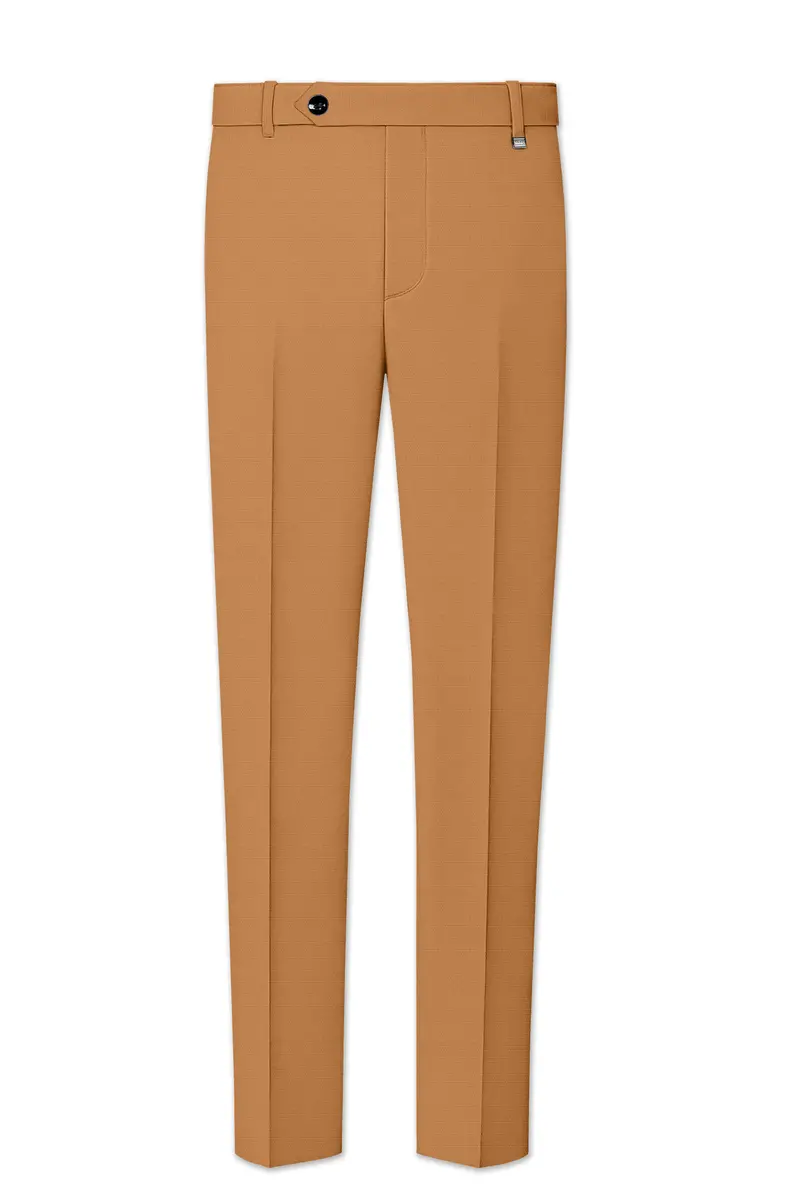 Twine Brown Dobby Textured Premium Giza Cotton Pant 2