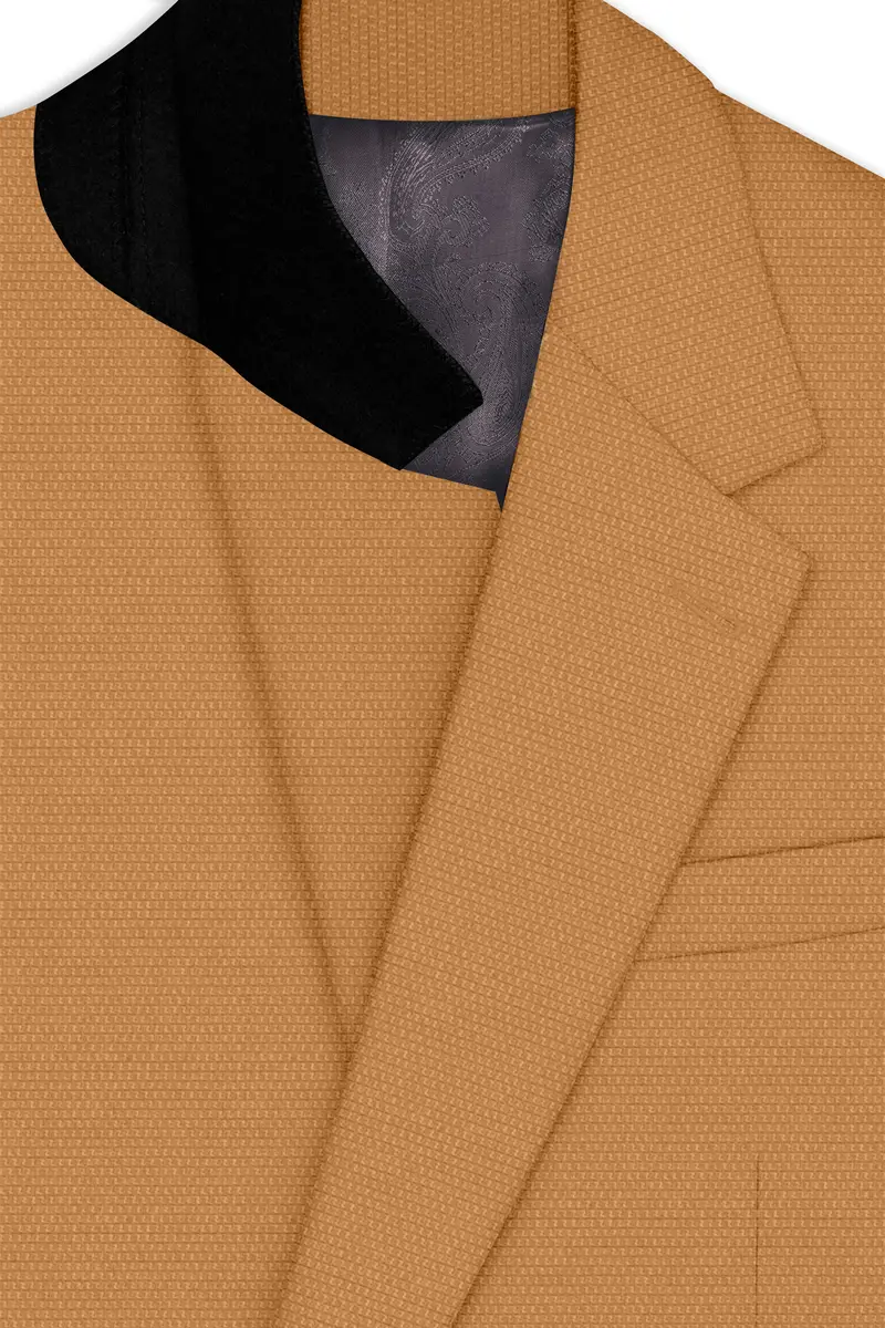 Twine Brown Dobby Textured Single Breasted Suit 5