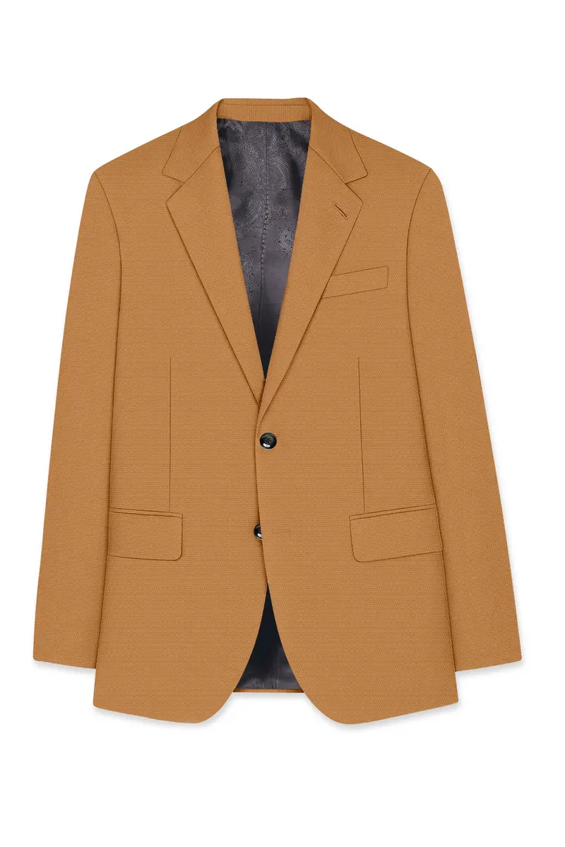 Twine Brown Dobby Textured Single Breasted Suit 8
