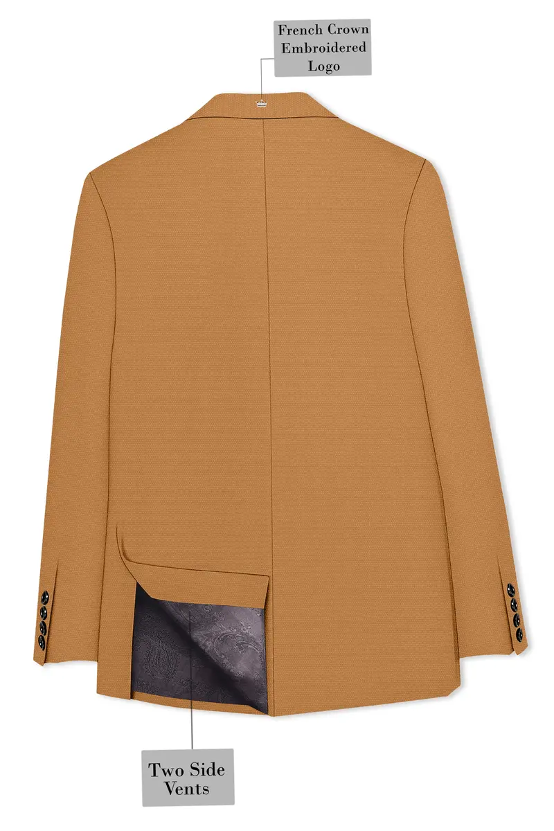 Twine Brown Dobby Textured Single Breasted Suit 9
