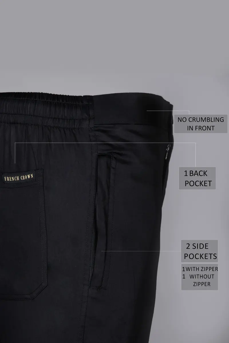 Two Black Premium Cotton Lounge Pants 8