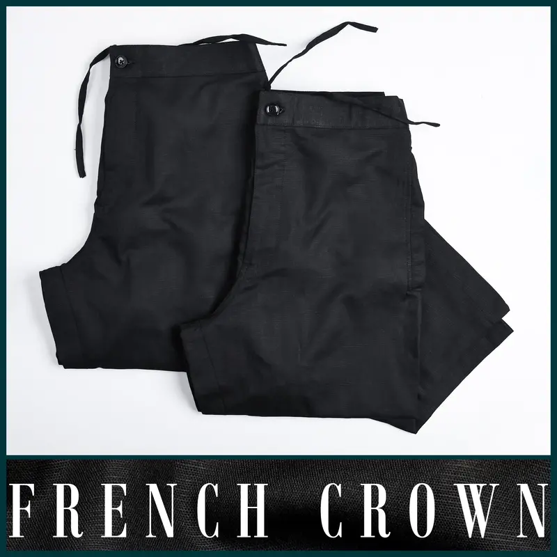 Two Black Premium Linen Lounge Pants 1
