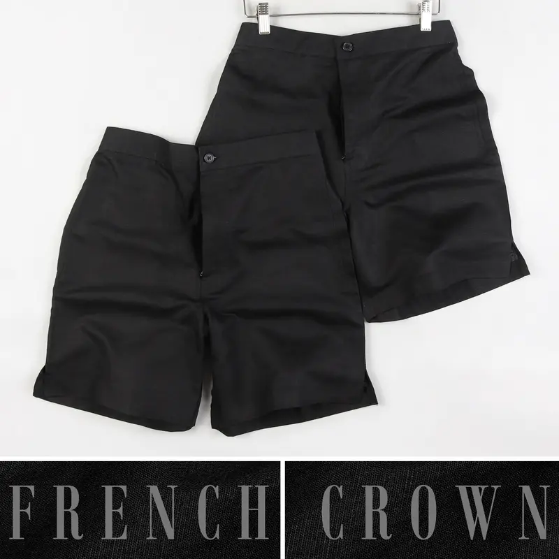 Two Jade Black Luxurious Linen Shorts 1