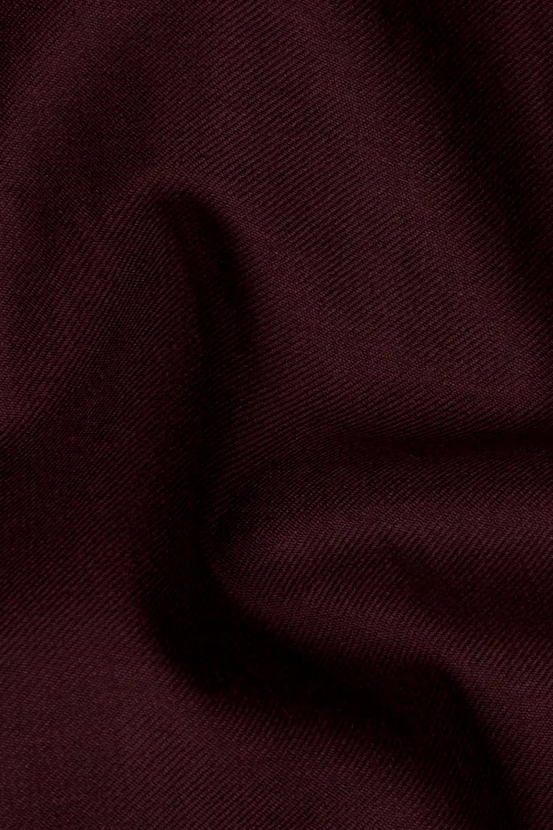 Umber Maroon Wool Rich Pant 3