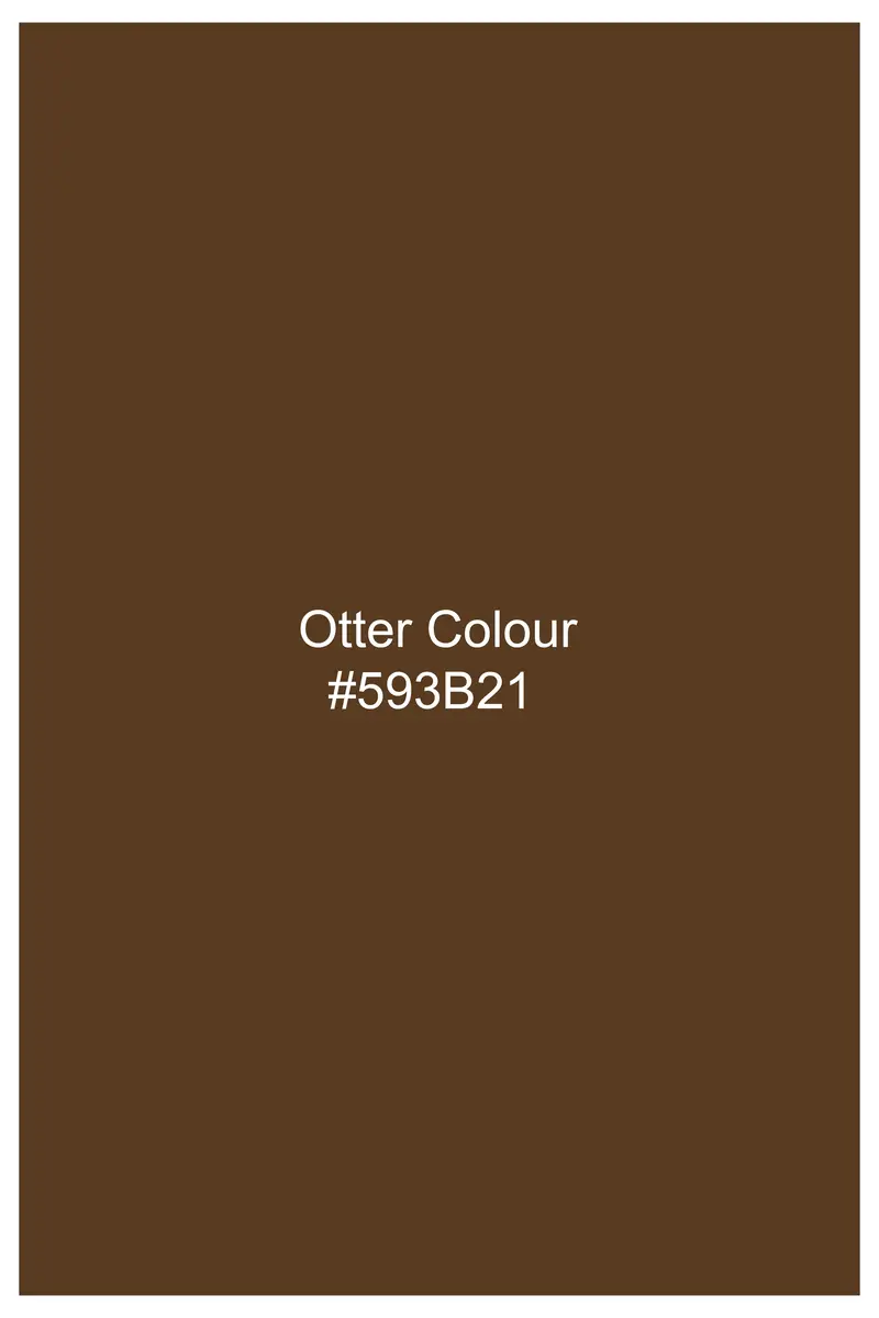 Umber-Otter Brown Subtle Sheen Super Soft Premium Cotton Tuxedo Dress Shirt 9