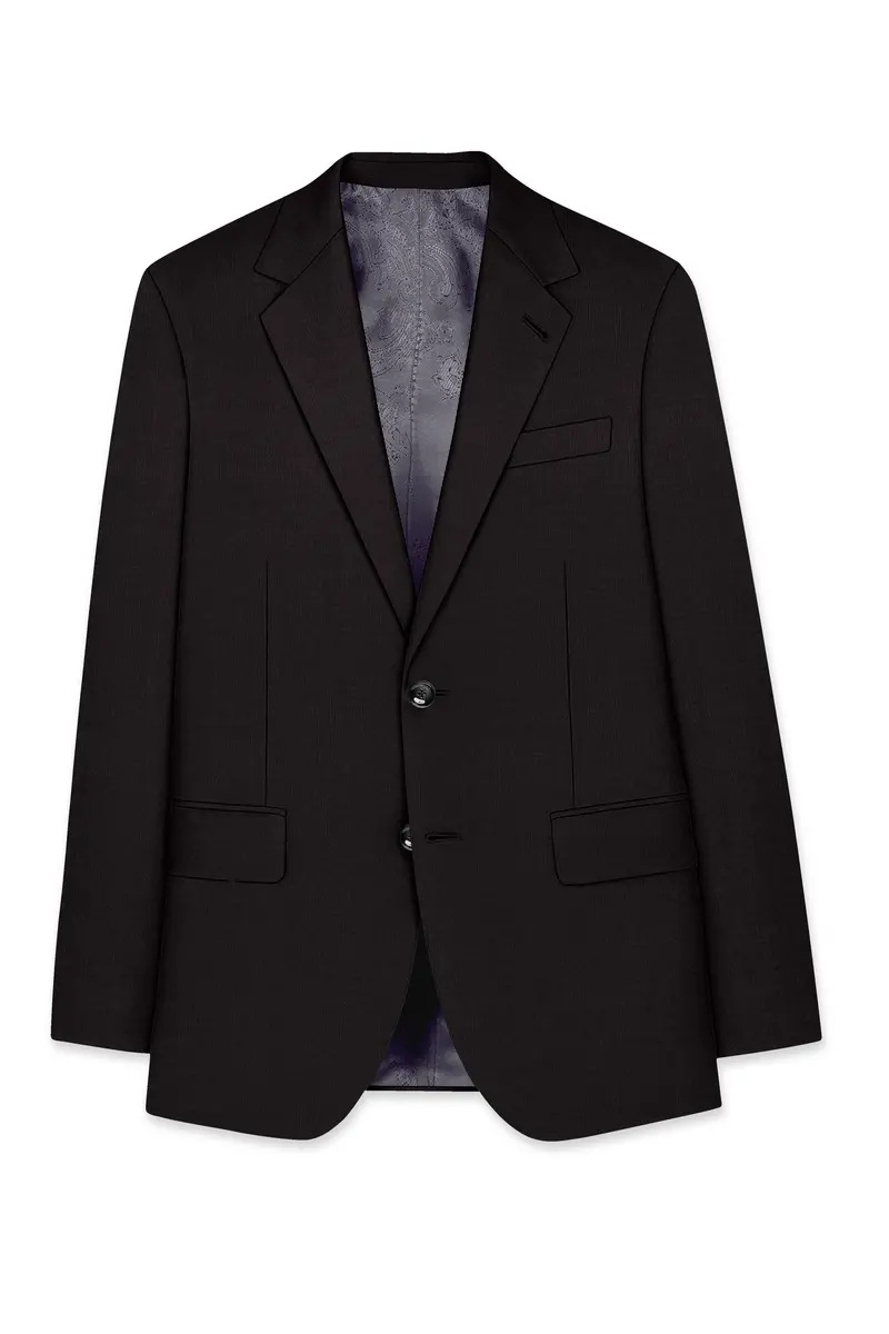 Umbero-Eclipse Brown Wool Rich Slight Stretch Single Breasted Blazer 7