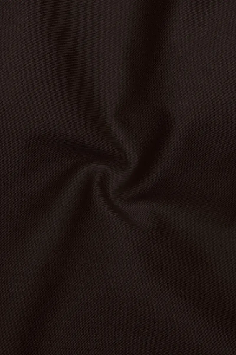 Umbero-Eternity Brown Subtle Sheen Super Soft Premium Cotton Cut Away Collar Dress Shirt 3