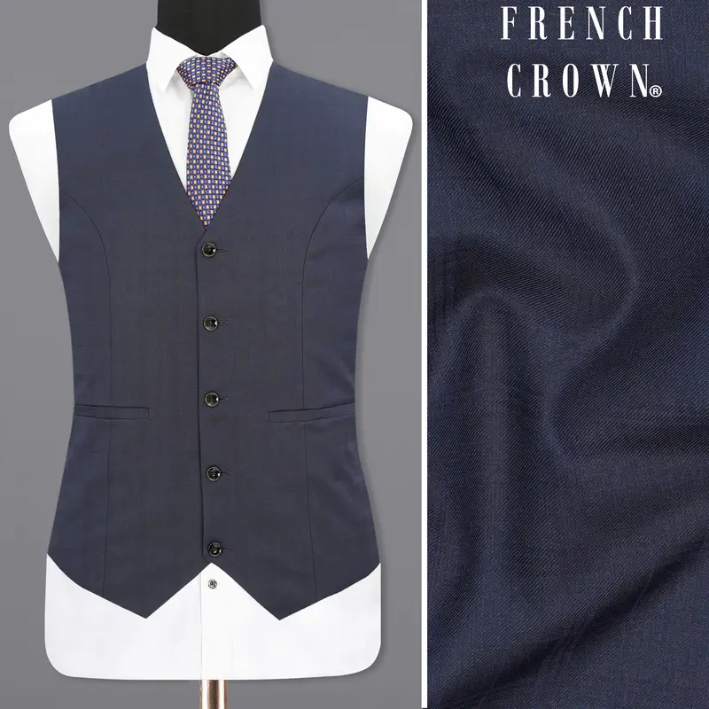 Valhalla Blue Plaid Waistcoat 1
