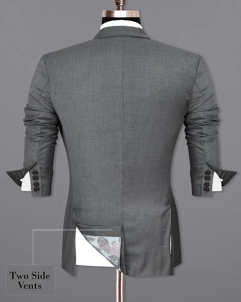 Vampire Gray Double Breasted Designer Suit 10