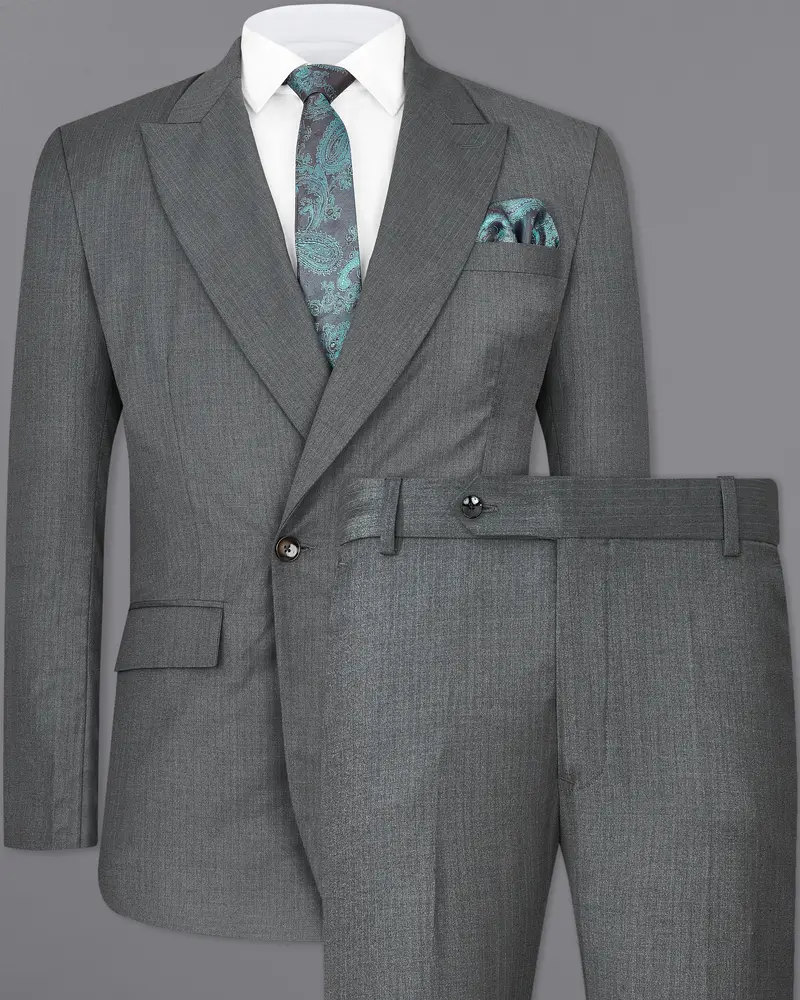 Vampire Gray Double Breasted Designer Suit 2