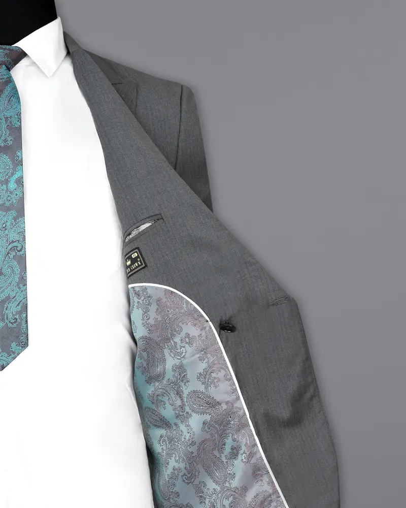 Vampire Gray Double Breasted Designer Suit 8