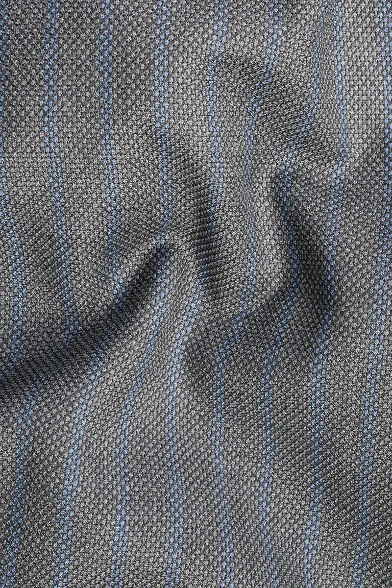 Vampire Gray Striped Wool Blend Stretchable Waistband Pant 3