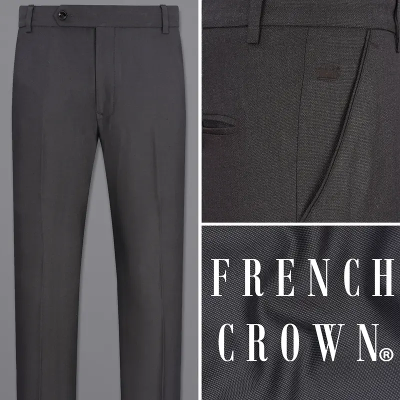 Vampire Gray Textured Pant 1