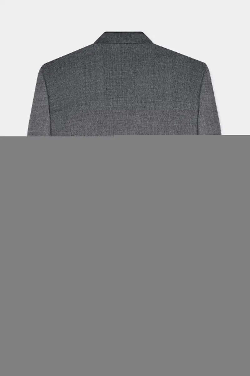Vampire Gray Textured Wool Rich Double Breasted Suit 8