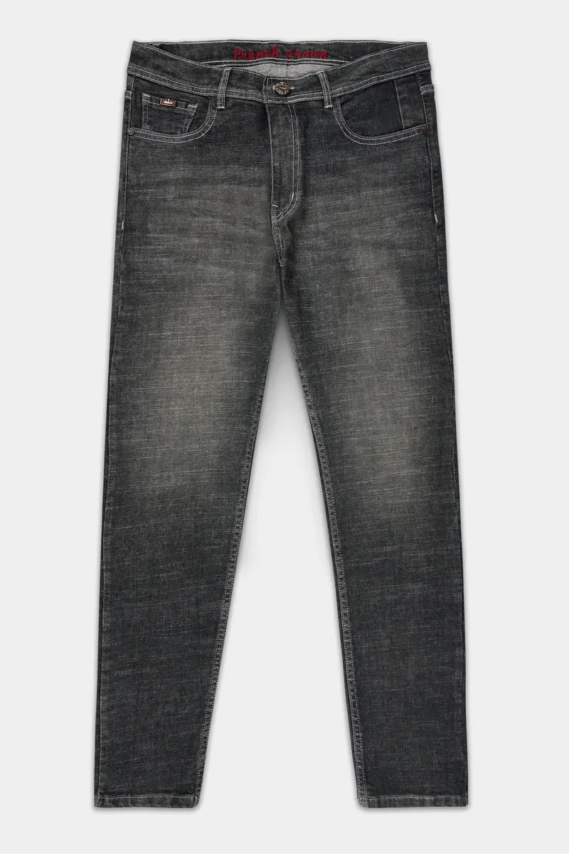 Vampire Gray Whiskering Wash Stretchable Denim 2