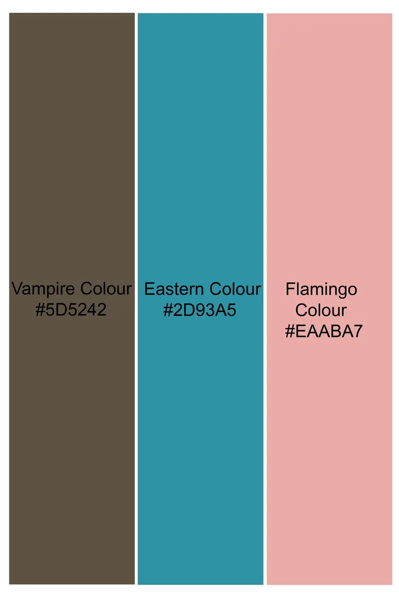 Vampire Gray With Eastern Blue Printed Super Soft Premium Cotton Shirt 8