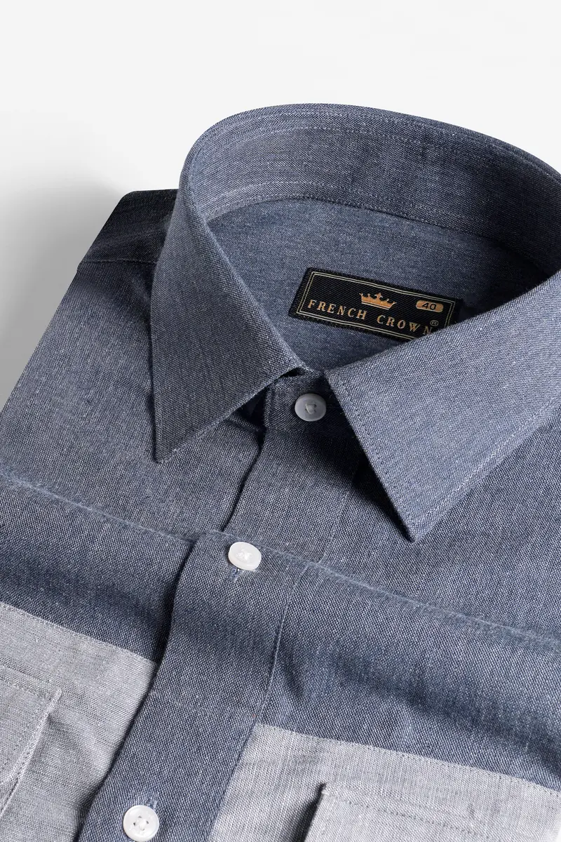 Vampire With Star Dust Gray Royal Oxford Designer Shirt 4