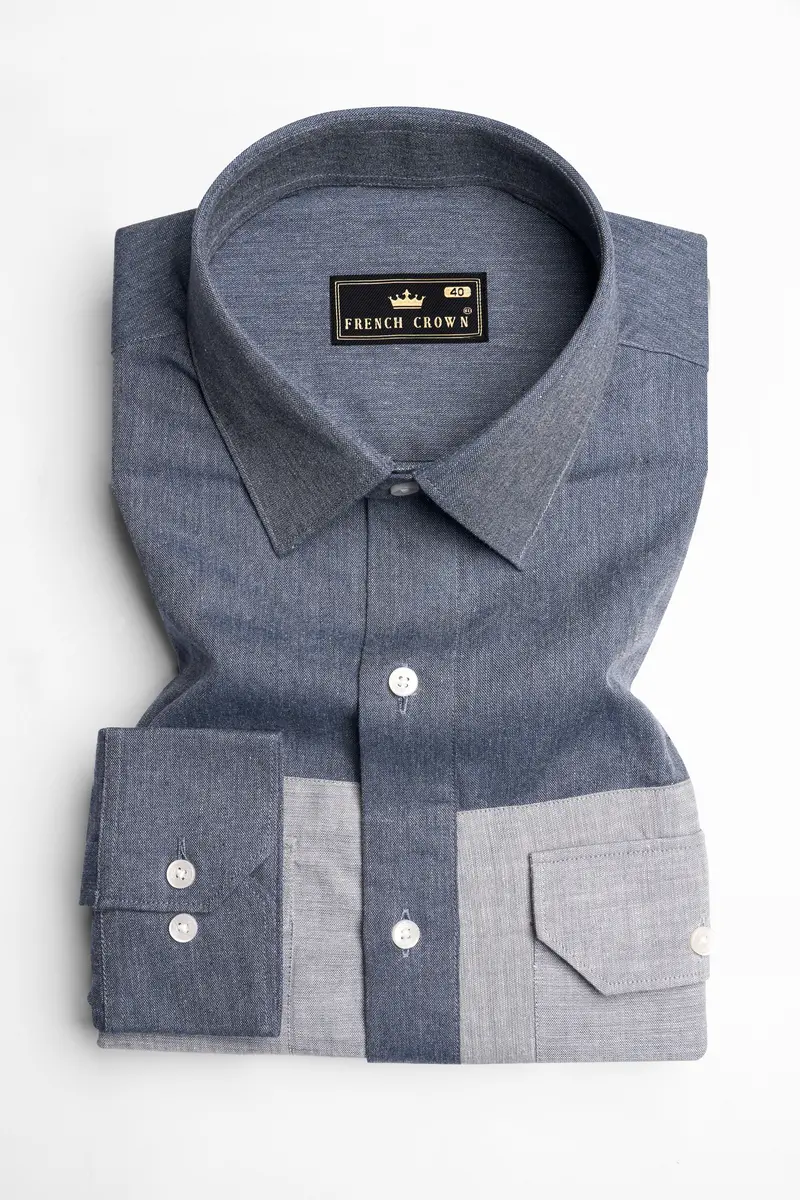 Vampire With Star Dust Gray Royal Oxford Designer Shirt 5