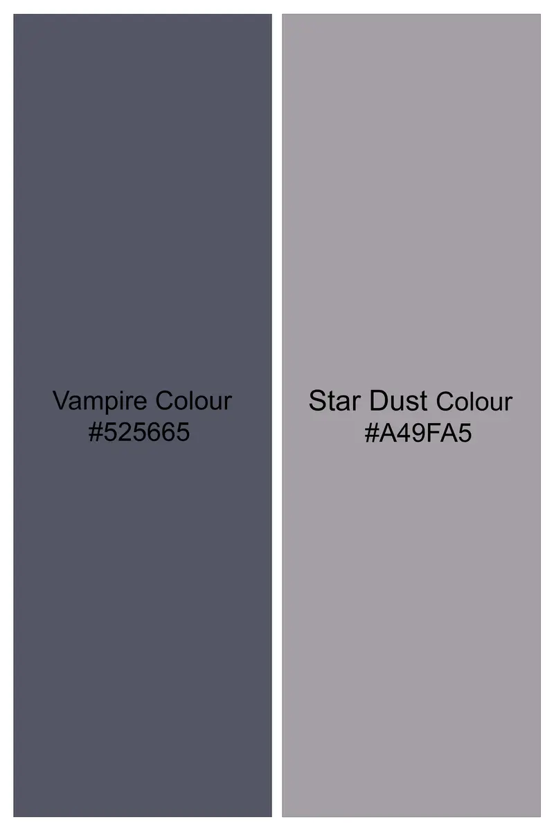 Vampire With Star Dust Gray Royal Oxford Designer Shirt 9