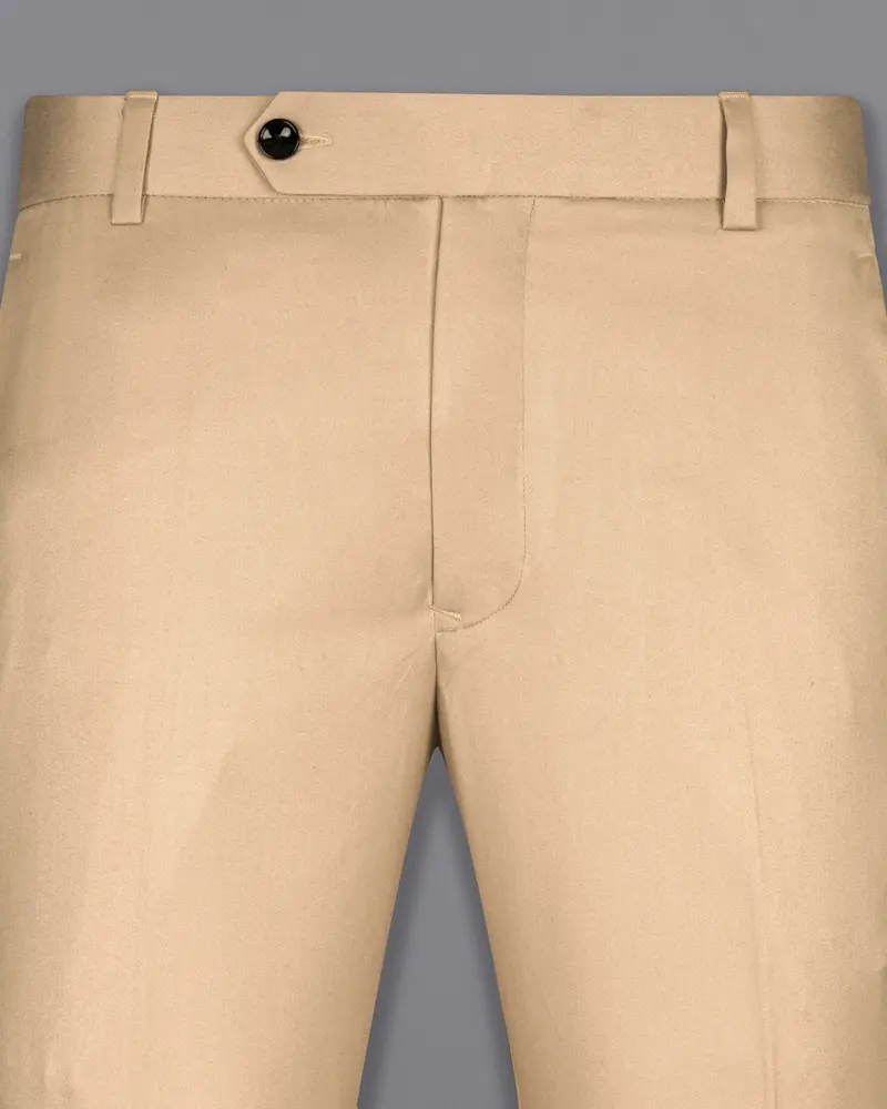 Vanilla Brown Wool Rich Pant 2