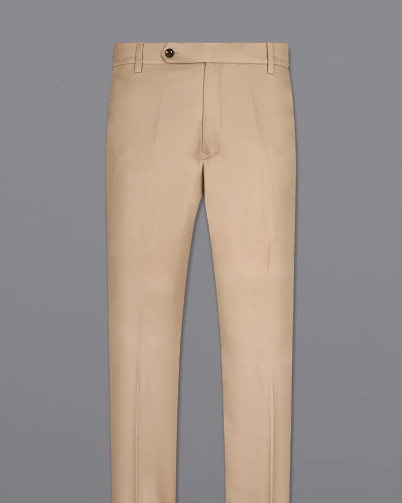 Vanilla Brown Wool Rich Pant 4
