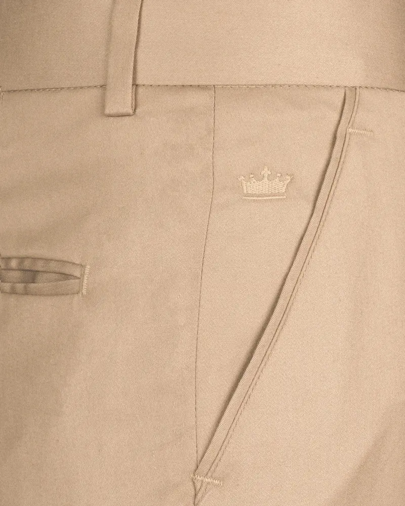 Vanilla Brown Wool Rich Pant 5