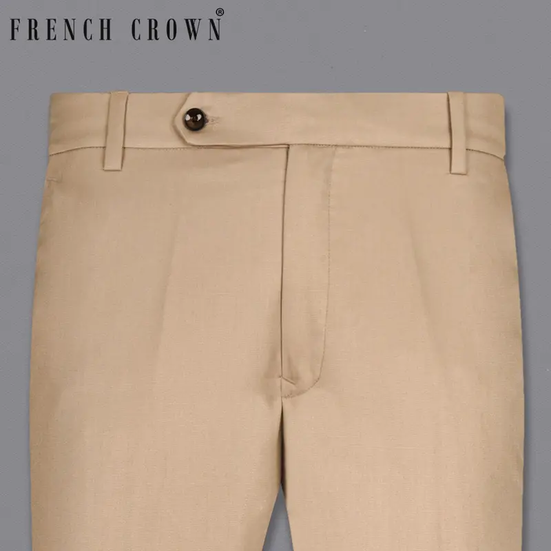 Vanilla Brown Wool Rich Pant 7