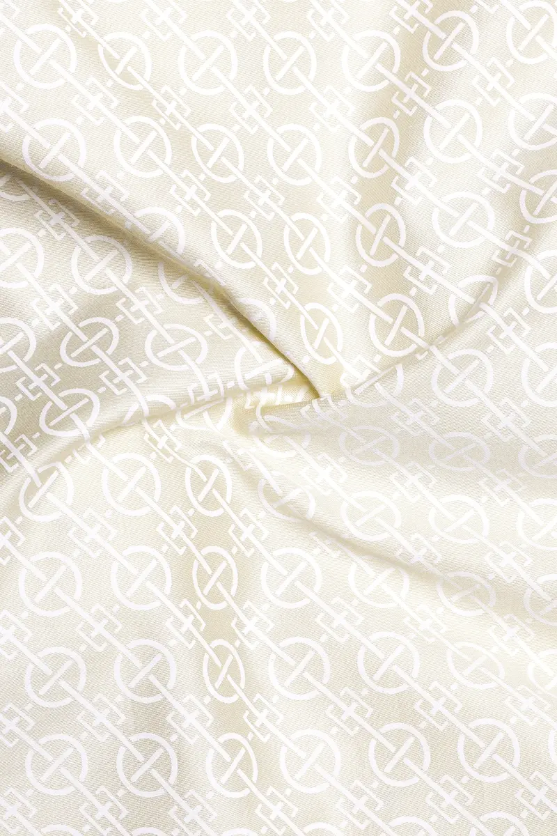 Vanilla Mist-Merino Cream Printed Subtle Sheen Super Soft Premium Cotton Dress Shirt 2