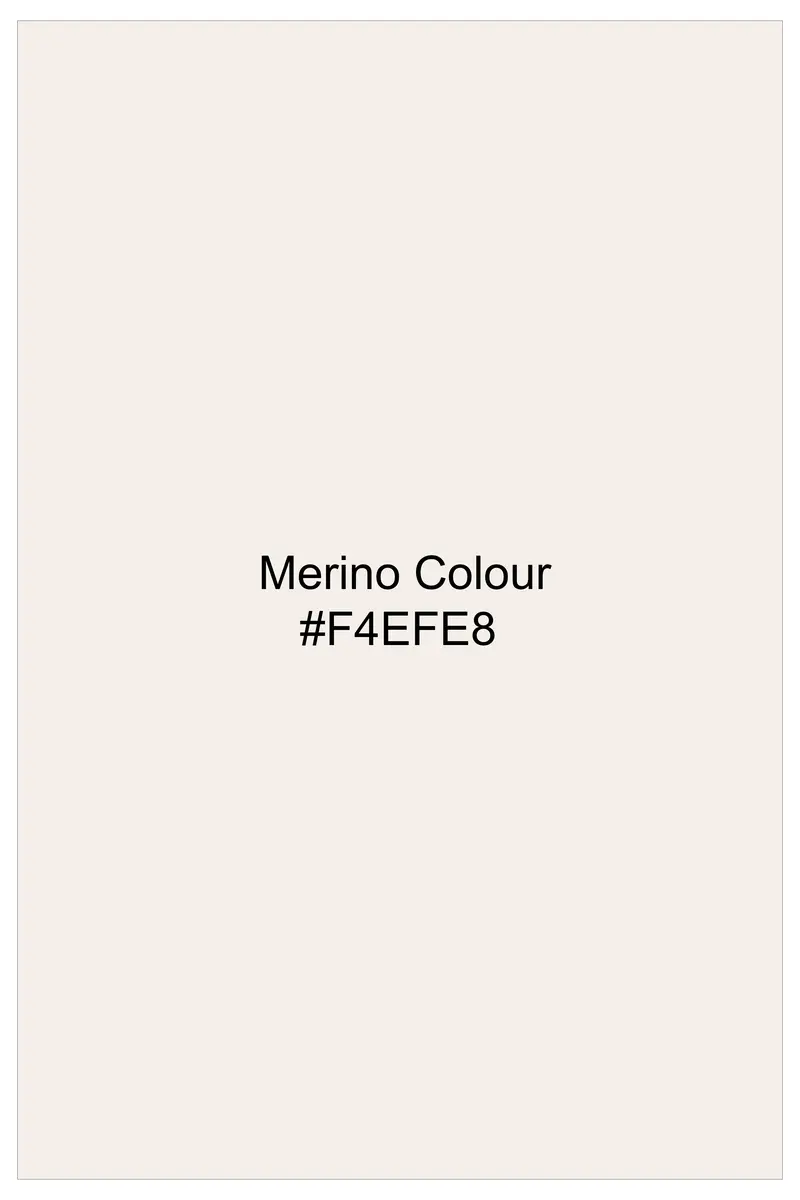 Vanilla Mist-Merino Cream Printed Subtle Sheen Super Soft Premium Cotton Dress Shirt 6